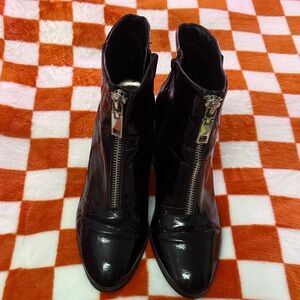 DV by Dolce Vita Shiny Black Ankle Boots